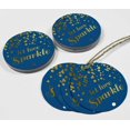 thumbnail image 4 of Inkdotpot Pack Of 100 Let Love Sparkle Wedding Favor Paper Tags Craft Real Gold Foil Hang Tags, 4 of 6
