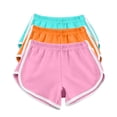 thumbnail image 3 of Timegard 3pc Womens Yoga Short Elastic Waisted Summer Athletic Running Active Sports Shorts Sweatshorts, 3 of 6