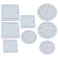 thumbnail image 1 of 8 Pcs Disques Ronds Carrés pour Tricot, Planche à Perles pour Tissage de Cordes, Outil de Bricolage, 1 of 9