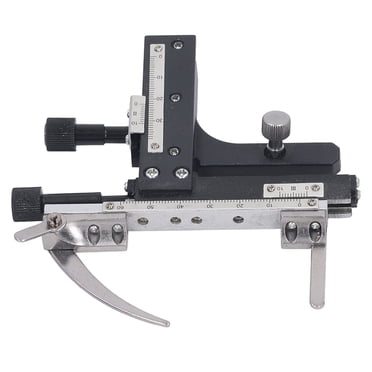 Vernier de microscope, pied à coulisse de microscope de haut en bas, règle mobile à scène mécanique, performances emballées