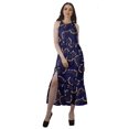 thumbnail image 1 of Moomaya Rayon Printed Halter Neck Dress Womens Front Slit Long Maxi Party Dress, 1 of 4