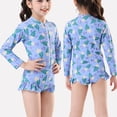 thumbnail image 1 of Pisexur Girls and Boys One Piece Rash Guard Swimsuit Kid Water Sport Short Swimsuit UPF 50+ Sun Protection Bathing Suits 1-16 Years, 1 of 3