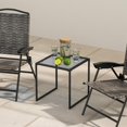 thumbnail image 2 of Costway Table d'Appoint de Patio Extérieur 17 Pouces Table Basse d'Extrémité en Verre Trempé pour Porche et Jardin, 2 of 10
