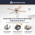 thumbnail image 3 of Prominence Home Whitley 42 Inch Indoor Ceiling Fan with Pull Chain, Bright Brass, 3 of 9