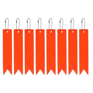 Unique Bargains Réflecteur de Sécurité, Lot de 8 Pendentifs avec Étiquette pour Sac à Dos, Orange-Rouge