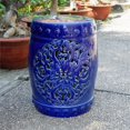 thumbnail image 1 of International Caravan Isfahani Ceramic Garden Stool in Navy, 1 of 1