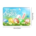 thumbnail image 3 of Easter Day Door Mat - Durable Front Door Mat - Bath Rug Super Absorbent Quick Dry - Rubber Backing Non Slip Washable Bathroom Floor Mats -Green 16x24 IN, 3 of 8