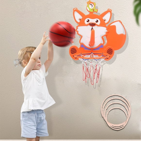 TIMIFIS Wall Mounted Basketball 2 in 1 Children's Sports Center: Loop Hook and Basketball Ring, with 1 Basketball and Inflator, Indoor Basketball Ring Suit, Suitable for Children's Parties