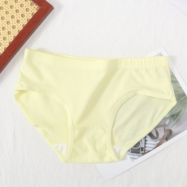 Girls Underwear Solid Color Comfortable Breathable Children's Briefs for Everyday Use Fit Soft Material