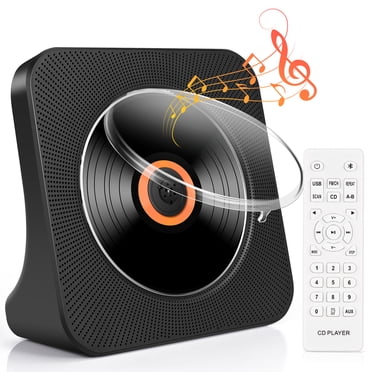 Bluetooth CD Player, Portable CD Player Supports FM Radio/AUX/USB/Alarm, HIFI Speaker for Home