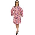 thumbnail image 4 of Bimba Kimono de Nuit pour Femme à Imprimé Floral avec Ceinture - 12, 4 of 6