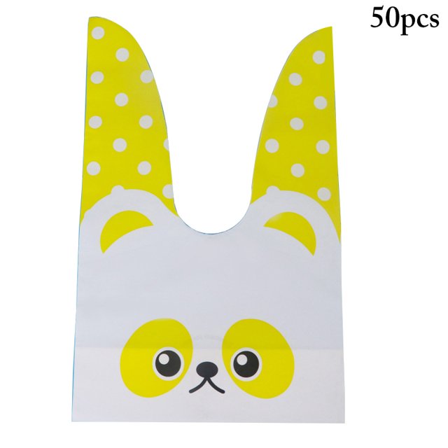 Coofit 50PCS Candy Bag Rabbit Ears Design Treat Bag Party Favor Bag for Cookies Candy