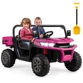 thumbnail image 1 of Gymax 24V Kids Ride On Dump Truck 2-Seater Electric Truck w/ Remote Control Rose Red, 1 of 9