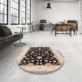thumbnail image 3 of Ahgly Company Indoor Rectangle Mid-Century Modern Deep Peach Orange Oriental Area Rugs, 6' x 9', 3 of 6