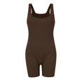thumbnail image 4 of 2025 Women's Jumpsuit Women Yoga Rompers Workout Body Shirts Women Ribbed Square Neck Sleeveless Womens Rompers, 4 of 5