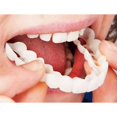 thumbnail image 4 of Dvkptbk tooth socket 2Pc One Upper Teeth One Lower Teeth Dentals Veneer Comfortable Fits Flexible White Denture Top Veneer Denture Accessory Suitable for Both Men and Women, 4 of 9