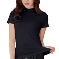 thumbnail image 1 of Women's Crew Neck Short Sleeve Tops Double Lined Slim Fit T Shirts Basic Tee Cloud Pro Collection, 1 of 5
