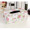thumbnail image 1 of ORUYROP Leather Tissue Box Holder-Waterproof Rectangular Tissue Box Cover Vintage Napkin Paper Holder for Home,Office&Car Decor (Flower), 1 of 1