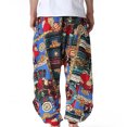 thumbnail image 4 of Birdeem Pantalon Décontracté Mode Rétro Imprimé Taille Mi-Haute pour Hommes, 4 of 9