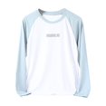 thumbnail image 2 of RXIRUCGD T-Shirt à Manches Longues pour Femmes, Séchage Rapide, Col Rond, Bleu Clair, Taille : 8 Ans, 2 of 6