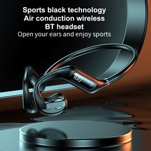 Earphones Wireless Headset Air Conduction BT5.3 Headset Non-in-ear Design Wireless Sports Headset Air Conduction Earbuds True Wireless 100H Endurance Real 4-unit Speaker Waterproof