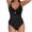 Black, variant on Kyusrd One Piece Monokini Swimsuit Women Bikini Bathing Swimwear Women's Swimsuits Cutout Knot Bathing Suits High Waisted V-Neck Swimwear