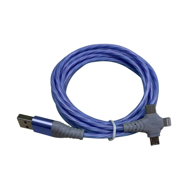 Dvkptbk Data Cable Fast Charging Three-In-One Retractable USB Charging Cable for Android,, Type-C Data Cable Sports Safety
