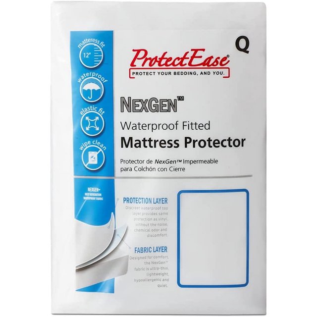 czcpp-NexGen Waterproof Fitted Mattress Cover (Queen) White