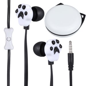 OULII Oreilles de chat filaires avec microphone Kawaii Casque Kitten Ecouteurs filaires Caricature sur écouteurs Animal Girl Design