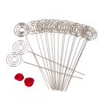 thumbnail image 3 of OKBY Number Card Holders - 50 PCS 4.7 Inch Round Shape Table Photo Holder Metal Wires Memo Clip Note Card Holders for Wedding Party Photos Decoration (Silver), 3 of 5