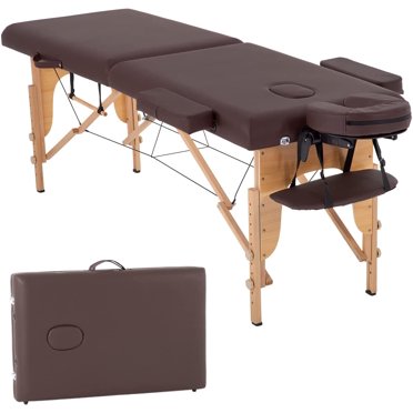 BestMassage Massage Table Massage Bed Spa Height Adjustable Salon 73 Inch Portable Massage 2 Folding Table W/Carry Case Face Cradle