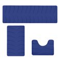 thumbnail image 2 of Bathroom Rugs and Mats Sets,Large Foam Bath Mat 3 Set Bathroom Rugs for 3 Pcs Toilet Mats Universal Soft Comfortable Water Absorption Non Slip Thick Machine Washable Easier to Dry, 2 of 8
