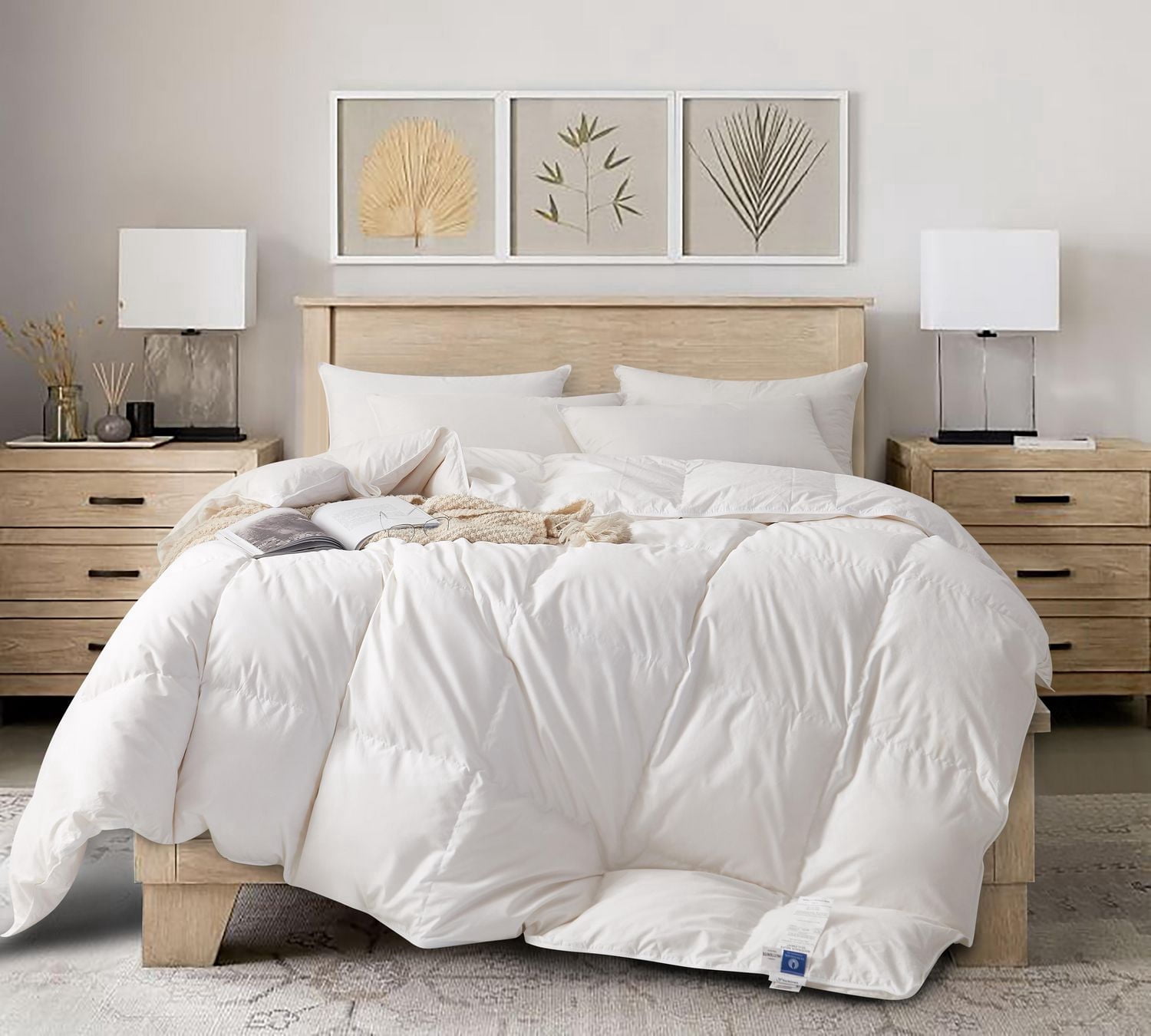 Royal Elite Couette en Duvet D'oie Hongroise Toutes Saisons Avec Une Coque de 400 Fils Au Pouce