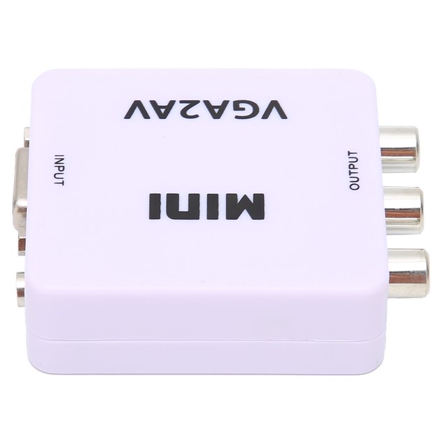 VGA vers Adaptateur AV, 165MHz Bande Passante Convertisseur Vidéo Haute Résolution pour TV pour Ordinateur pour PC