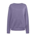 thumbnail image 2 of Pulls à Manches Longues pour Femmes Blouses à Manches Longues Mode Féminine Solide Ample Col Rond Blouse à Manches Longues avec Poche Pull Blouses à Manches Longues pour Femmes Hauts à Manches Longues, 2 of 3