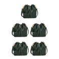 thumbnail image 1 of maskred Bucket Shoulder Bag Drawstring Bag Purse Handbags Small Shopping Green 22x11x19CM 5Set, 1 of 6