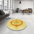 thumbnail image 4 of Ahgly Company Machine Washable Indoor Rectangle Transitional Yellow Area Rugs, 6' x 9', 4 of 7