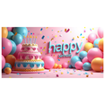 thumbnail image 3 of Colorful Balloons Birthday Banner Festive Party Supplies Happy Birthday Decorations Photography Props Backdrop Background Celebration Decor, 3 of 4