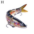 thumbnail image 1 of &Leurres de Pêche 8 Segments Poisson Achigan Minnow Swimbait Attirail Crochet Crank Baits, 1 of 7