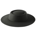 thumbnail image 1 of Female Hat Solid Color Flat-Top Cap Blower Hat Woolen Cap Fedoras, 1 of 5