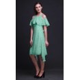 thumbnail image 2 of Bimba Robe Droite à Épaules Dénudées Style Chic pour Femmes à Imprimé Floral Vert Tunique d'Été - Très Grand, 2 of 6