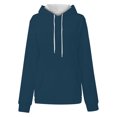 thumbnail image 5 of Timegard Hoodies for Women Drawstring Long Sleeve Sweatshirts Pullover Fall Winter Solid Color Tops, 5 of 5