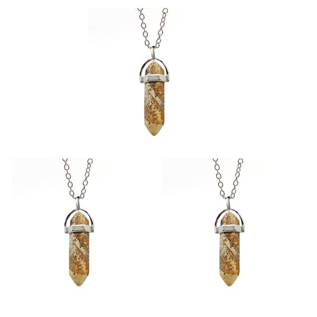 maskred Hexagon Column Charm Findings Handmade Holiday Hanging Pendants Crystal Necklace Earring Keychains Decorations Painting Stone 3Set