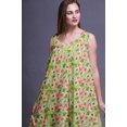 thumbnail image 4 of Bimba Vert Pâle2 Renoncules Florales avec Bouquet Imprimé Chemises de Nuit en Coton pour Femmes Robe Sans Manches Tenue de Nuit Robe Maxi XXX-Large, 4 of 6