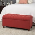 thumbnail image 2 of HomePop Ainsley Button Tufted Storage Bench, Multi, 2 of 14