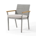 thumbnail image 2 of Songmics Home Sencillo Collection - 5 Piece Patio Furniture Set, 4 Dining Chairs, 1 Dining Table, Synthetic PE Rattan, Gray and Beige, 2 of 8