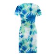 thumbnail image 4 of Fshaion Robe d'Été pour Femmes 2024 Grande Taille Décontractée Col Rond Bretelles Manches Courtes Imprimé Floral Robe Ample avec Poche Liquidation à Moins de 10!, 4 of 7