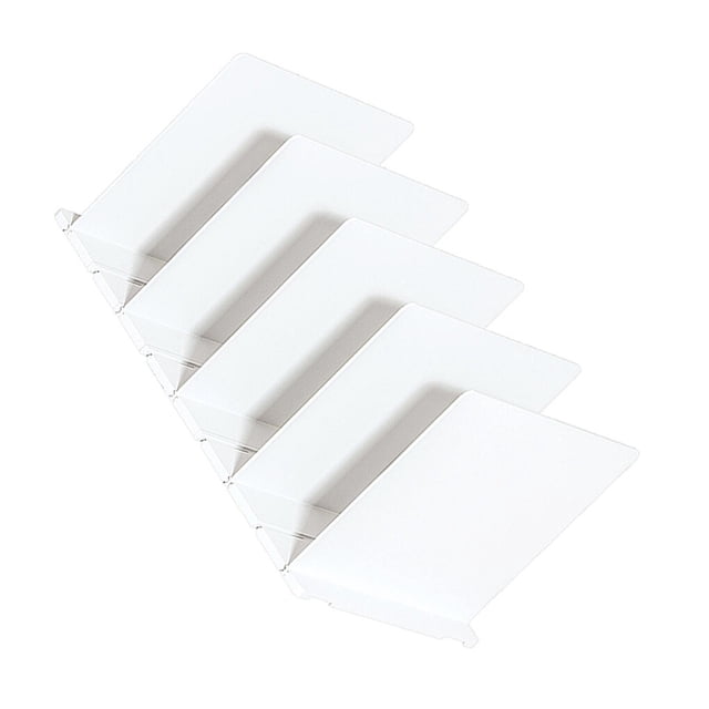 ZheElen Closet Shelf Dividers Partition for Kitchen, Office, Pantry Easily Install White 5 Grid
