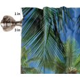 thumbnail image 2 of Kitchen Curtains and Valances Set,Palms Tree Ocean Tropical Sea Window Treatments Tiers Beach Theme Semi Sheer Half/Short Curtains for Small Windows Cafe /Living Room/ Bedroom 54x36 in, 3-Piece, 2 of 5