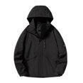 thumbnail image 1 of DecSea Men's Softshell Military Jacket With Removable Hood, Fleece Lined and Water Repellent Outdoor Reflective Coat, 1 of 2